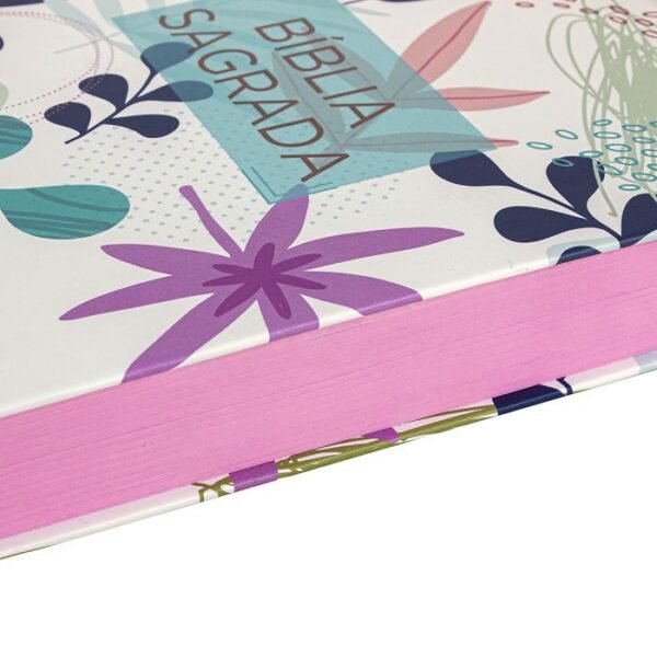 Bíblia Capa Dura Flores Ilustrada| Beira Rosa|ARA. - Imagem 3