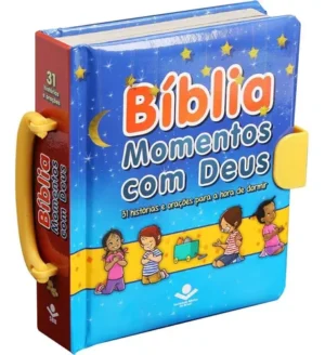 Bíblia com Alça Infantil |Momento com Deus| Ilustrada para meninos e meninas|SBB|Capa Almofada.