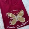 Tshirt Bordada Borboleta| Vermelho - Imagem 2