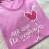 Tshirt Algodão Premium Até que Ele Venha| Rosa - Imagem 2