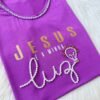 Blusa Bordada Jesus Luz| Roxo - Imagem 2