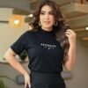 Blusa Gola Alta Abençoada Por Deus | Preta - Imagem 2