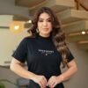 Blusa Gola Alta Abençoada Por Deus | Preta - Imagem 3