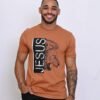 Camiseta Masculina Jesus Leão | Marrom - Imagem 2