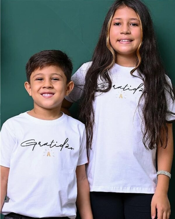 Camisa Infantil Gratidão | Branco