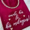 Blusa Bordada Onde Há Fé | Vermelho - Imagem 2