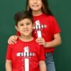 Camiseta Infantil Jesus Cruz| Vermelho - Imagem 2