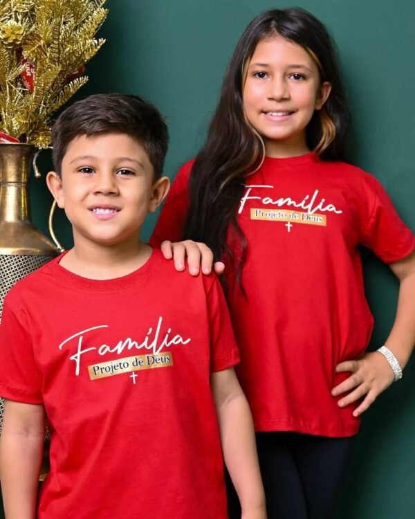 Camiseta Infantil Família | Vermelho