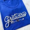 Blusa Bordada Gratidão | Azul Bic - Imagem 2
