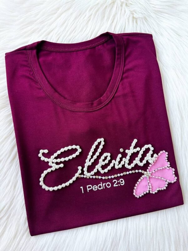 Blusa Bordada Eleita| Marsala