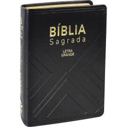 Bíblia Sagrada| NAA| Letra Grande| Preta| Couro sintético
