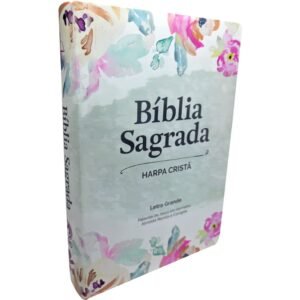 Biblia Grande|Harpa Cristã |Letra Grande|Floral Aquarela| ARC