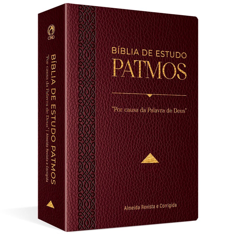 Bíblia de Estudo Patmos| Luxo Vinho| ARC