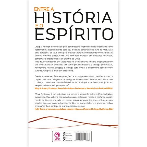 Entre a História e o Espírito|O Testemunho Apostólico do Livro de Atos| Craig S. Keener - Imagem 2