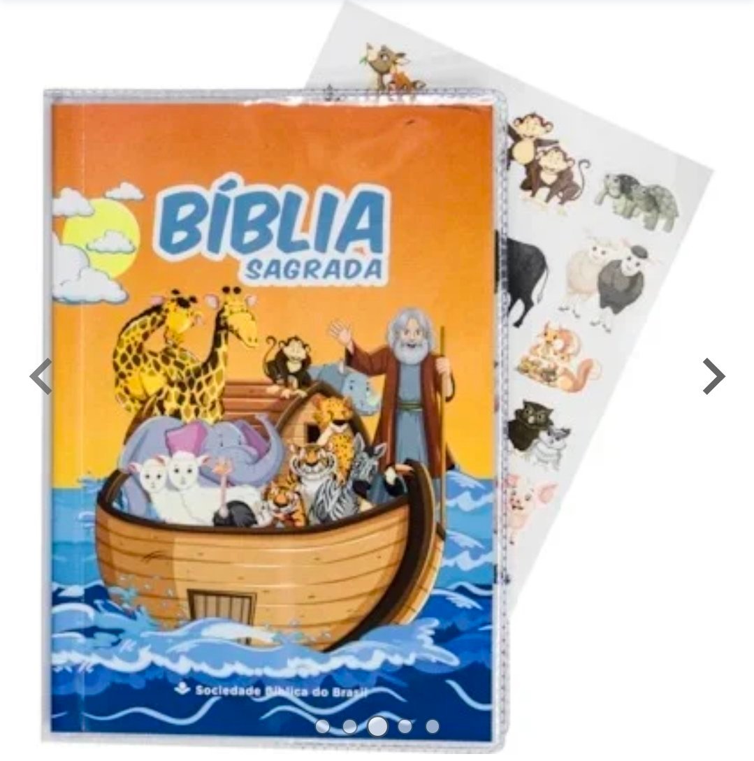 Bíblia Infantil para Evangelização com Adesivos| SBB|NAA|Arca. - Imagem 2