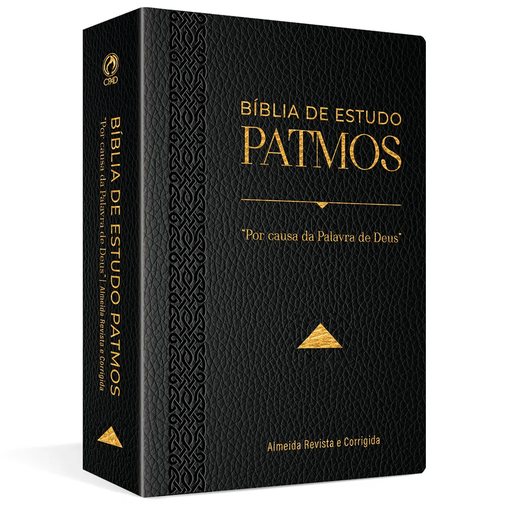 BIBLIA DE ESTUDO PATMOS GRANDE LUXO PRETA