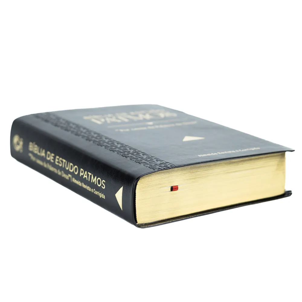 BIBLIA DE ESTUDO PATMOS GRANDE LUXO PRETA - Imagem 4