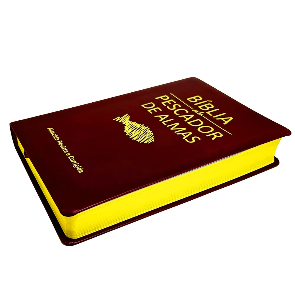 BIBLIA DO PESCADOR DE ALMAS MEDIA LUXO VINHO - Imagem 3