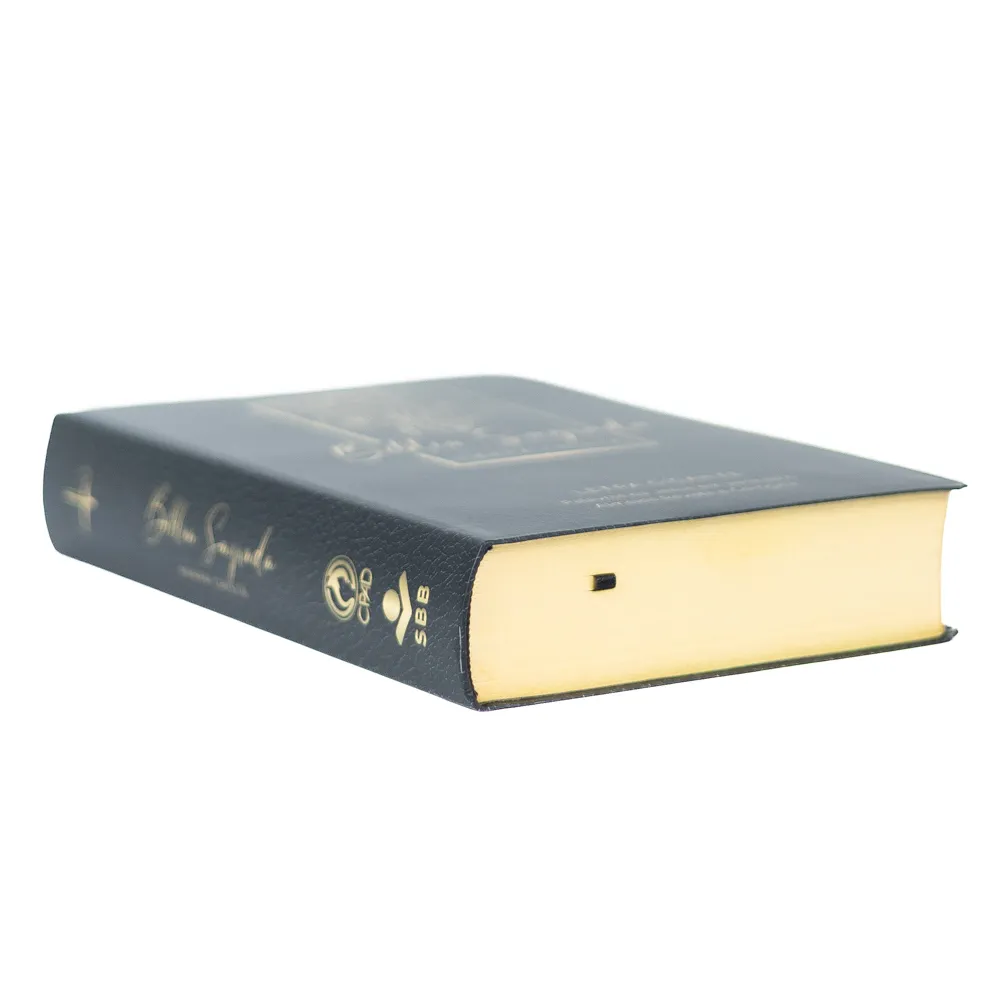 BIBLIA GRANDE HARPA CRISTA POPULAR LETRA GIGANTE FLORAL PRETA (CPAD) - Imagem 2
