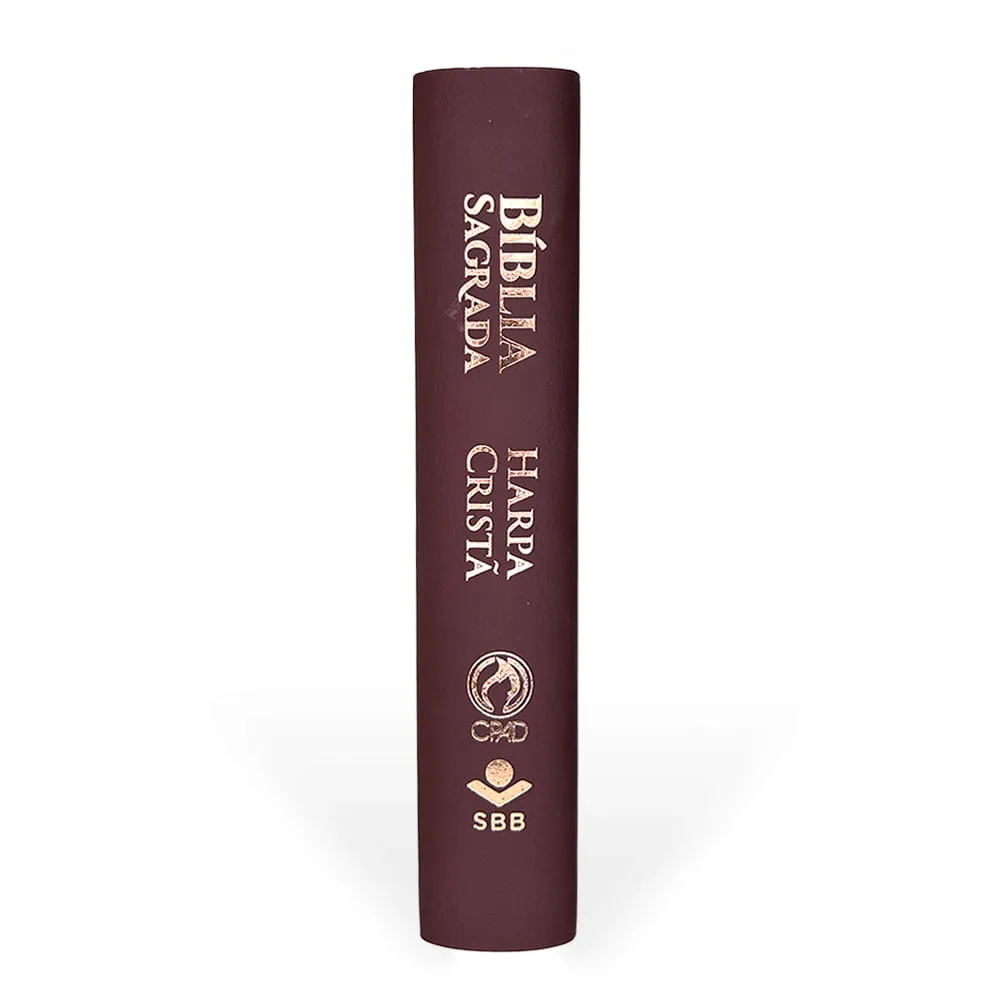 BIBLIA GRANDE HARPA CRISTA POPULAR LETRA GIGANTE MARROM (CPAD) - Imagem 3