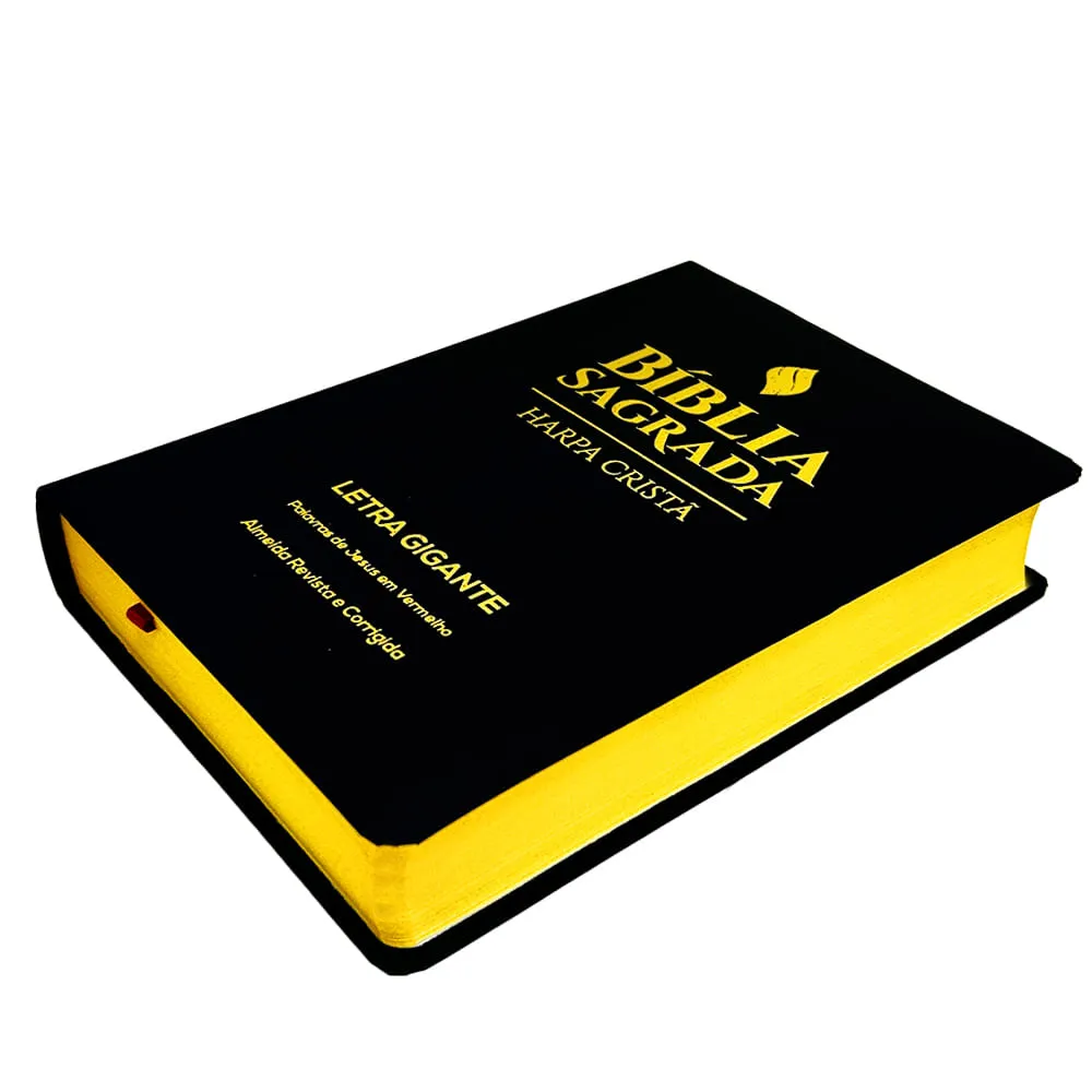 BIBLIA GRANDE HARPA CRISTA POPULAR LETRA GIGANTE PRETA - Imagem 2
