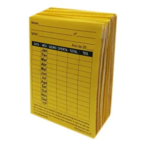 Envelope de Dizimo Amarelo Anual pct c/100 und